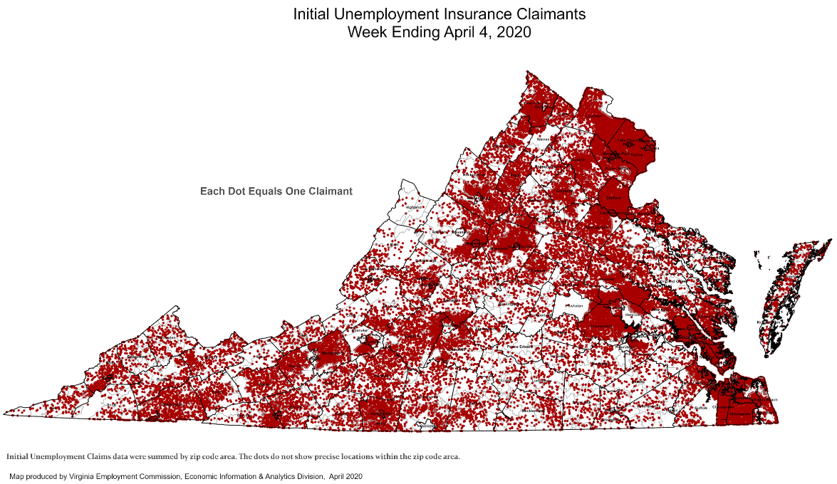 County Employment And Wages In Virginia First Quarter 2020 Mid Atlantic Information Office U S Bureau Of Labor Statistics