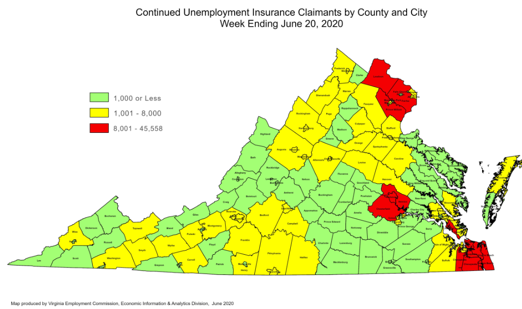 Virginia’s Unemployment Insurance Weekly Claims for Week Ending June 20th | Virginia Employment ...