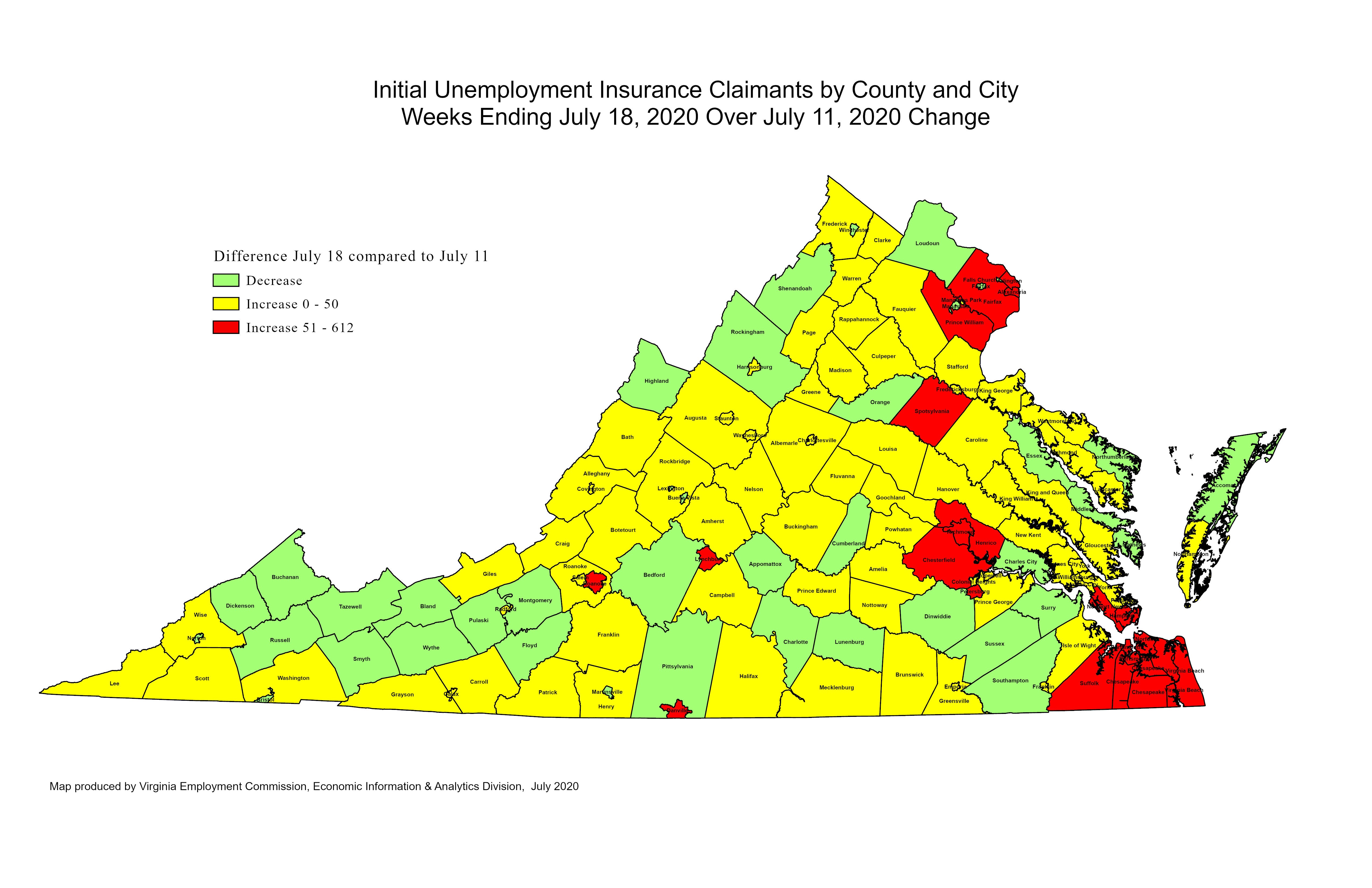 Virginia’s Unemployment Insurance Weekly Claims for Week Ending July 18th | Virginia Employment ...