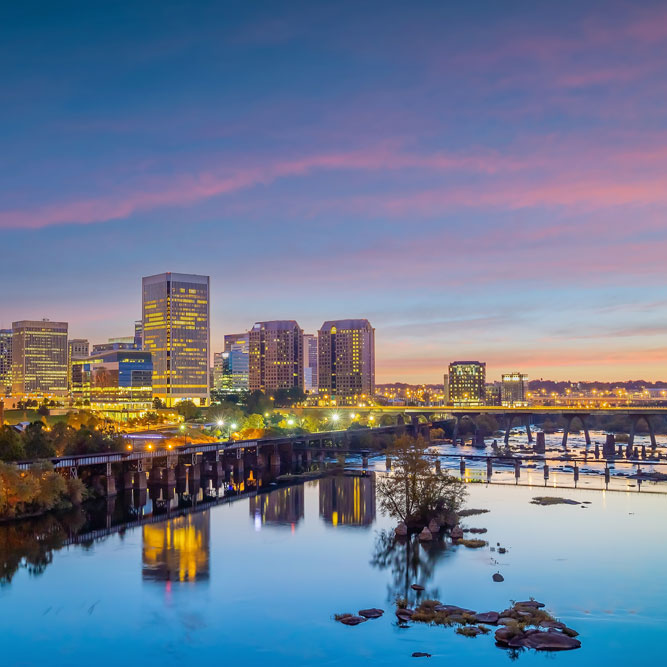 Richmond city skyline